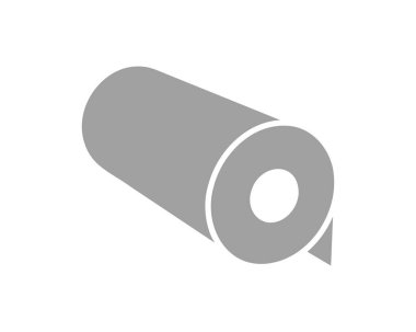 Bir rulo malzemenin basit gri simgesi, depolama, paketleme veya yeni başlangıçları temsil etmek için mükemmel. Minimalist tasarım, web sitesi afişleri, uygulama arayüzleri veya sunumlar için ideal.