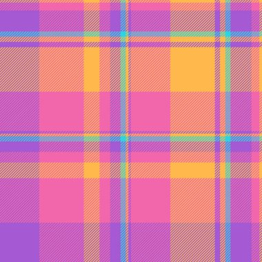 Pembe, turuncu ve mor renkli canlı pastel ekose desenli. Tekstil tasarımı, moda, web sitesi geçmişi ya da neşeli, eğlenceli bir estetiğe ihtiyaç duyan her proje için mükemmel..