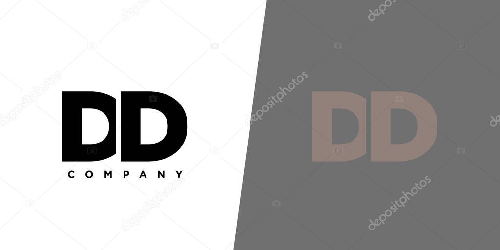 Trendy letter D and D, DD logo design template. Minimal monogram initial based logotype for company identity.