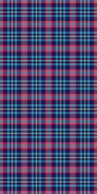 Idyllic doku kumaş ekoseli, basit kusursuz desen kontrolü. Cyan ve pembe renk paletinde kaliteli tartan tekstil vektörü.