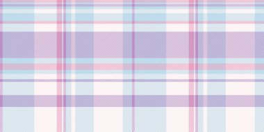 Pastel ekose desenli. Beyaz arka planda narin açık mavi, pembe ve mor kontroller. Tekstil tasarımı, moda veya web sitesi geçmişi için mükemmel. Dinginlik ve kadınlığı çağrıştırıyor..