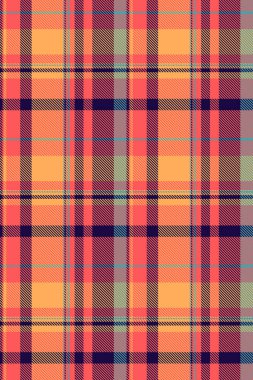 Kare kumaş vektörünü kontrol et. Kırmızı ve koyu renk paletinde mükemmel tartan arkaplan kusursuz tekstil.
