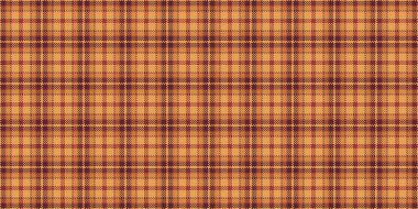 Lüks tekstil deseni, vektör ekoseli kontrolü özelleştir. Turuncu ve kırmızı renk paletinde çok kültürlü kumaşsız tartan arkaplan.