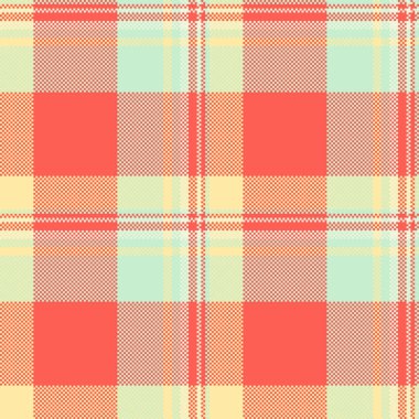 Canlı mercan, pastel sarısı ve nane yeşili ekose desenli. Tekstil tasarımı, web sitesi geçmişi ya da moda çizimleri için mükemmel. Neşeli, yazlık bir estetik tazeliği ve iyimserliği iletir..