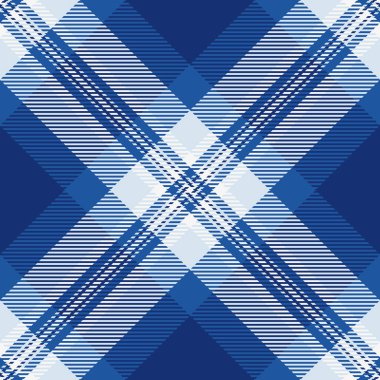 Şık mavi ve beyaz ekose desenli. Tekstil tasarımı, giyim ya da web sitesi geçmişi için mükemmel. Kesişen çizgiler, modern ve klasik bir his sunan dinamik bir görsel doku oluşturuyor..