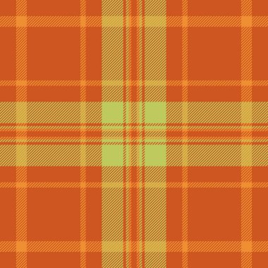 Ilık turuncu ve limon yeşili renklerde canlı sonbahar ekoseli desen. Tekstil tasarımı, mevsimlik markalaşma ya da hatalı temalı projeler için mükemmel..