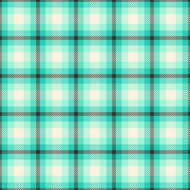 Ekim desenli ekose kumaş, deco tartan kumaş arka plan. İpeksi tekstil vektörü nane ve gök mavisi renk paletinde pürüzsüz kontrol et.