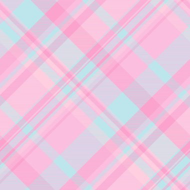 60 'ların tartan dokusu, çerçeve kumaş ekose vektörü. Yaşlanmış tekstil deseni arka plan açık ve pembe renk paletinde pürüzsüzdür.