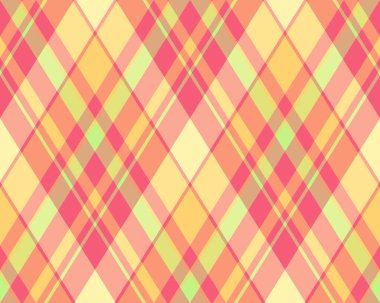 Argyle geometrik eşkenar dörtgenin kusursuz deseni. Harlequin duvar kağıdı tasarımını kontrol et. Web geçmişi için klasik elmas şekilli tekstil malzemesi, baskı kumaşı, kazak, ambalaj kağıdı, hediye kartı, davetiye.