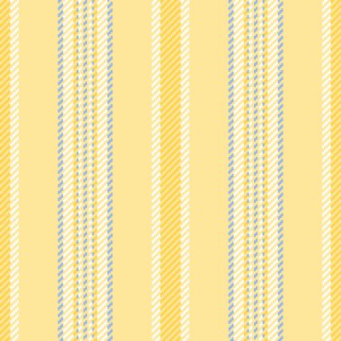 Saf hat vektörü, hippi arkaplan desenli tekstil. Sarı ve beyaz renk paletindeki Tross dikey doku çizgisi.