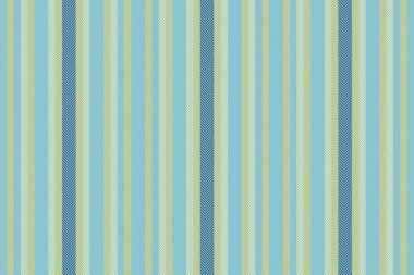 Sest vektör tekstil dokusu, beceri desenli arka plan kumaşı. Cyan ve sarı renk paletinde çok pürüzsüz dikey çizgiler.