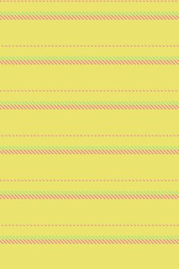 Sttire deseni dikişsiz doku, model vektör çizgileri arka plan. Sarı ve kırmızı renk paleti ile dikey vinimal çizgili kumaş.