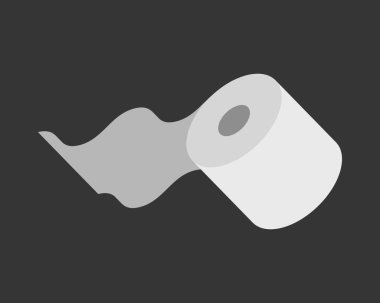 Akan bir ucu olan tuvalet kağıdı rulosunun şık minimalist vektör çizimi. İnternet sitesi afişleri, uygulama simgeleri veya temizlik, hijyen ve basitliği temsil etmek için mükemmel.