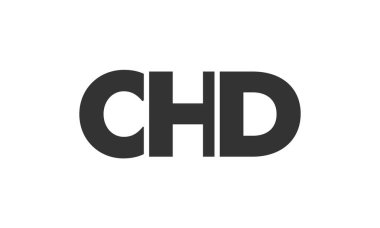 CHD logo tasarım şablonu güçlü ve modern kalın metinlerle. Basit ve minimal tipografi içeren ilk tabanlı vektör logosu. Modayı takip eden şirket kimliği markalar için ideal..