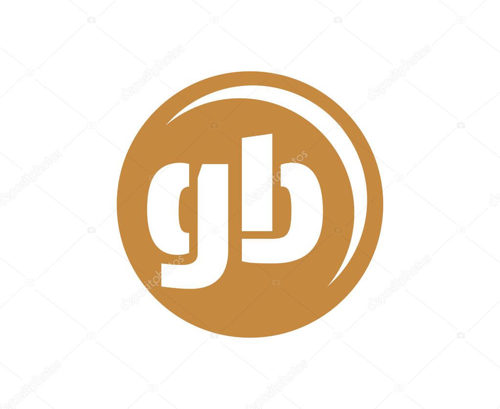 GB sport emblem or team logotype. Ball logo with a combination of Initial letter G and B for balls shop, sports company, training, club badge. Vector illustration.