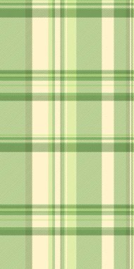 Fabrika tartan vektör kontrolü, doğa arka plan dokusu tekstili. Kesik desenli ekoseli kumaş yeşil ve açık renk paleti.
