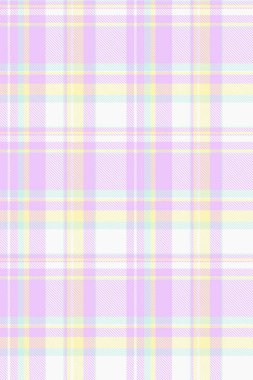 Şekil doku kontrolü, hücre tartan desen vektörü. Açık ve beyaz renk paletinde solmuş tekstil dikişsiz ekose arkaplan.