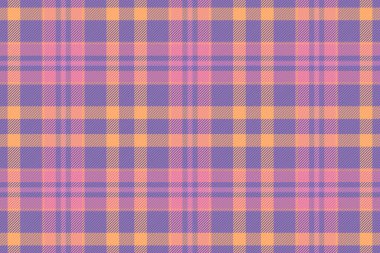 Şeftali, lavanta ve leylak renginde yumuşak pastel ekose desenli. Tekstil tasarımları, arka planlar veya moda projeleri için ideal.