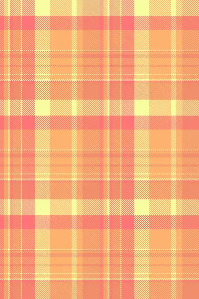 Garip doku vektör arkaplanı, desen kontrolü ekoseli göster. Oduncu kumaş, turuncu ve kireç rengi palet ile dikişsiz tartan kumaş..
