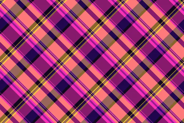 Tartan desen kontrolü, podyum vektör kumaş ekoseli. Çerçeve dokusu pembe ve kırmızı renk paletinde kusursuz arkaplan.