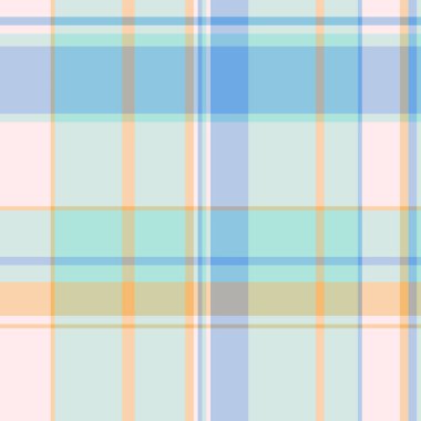 Boya vektörünü kusursuz, basit tekstil desenli kontrol et. Açık ve beyaz renk paletinde çok renkli tartan arkaplan ekose kumaşı.