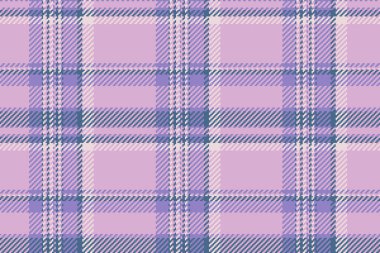 Leylak, lavanta ve mavi renklerde yumuşak pastel ekose desenli. Moda, tasarım ya da rahat kavramlar için tekstil arka planı. Çok yönlü, zarif bir doku..