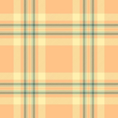 Sıcak, eski moda ekose desenli. Yumuşak turuncu ve krem rengi ince yeşil aksanlı klasik, çok yönlü bir arkaplan yaratır. Tekstil tasarımı için ideal.