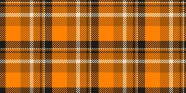 Canlı turuncu ve siyah ekose desenli. Sonbahar tasarımları, tekstil baskıları, web sitesi geçmişi ya da mevsimlik markalaşma için mükemmel..