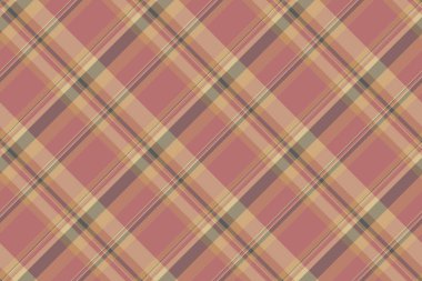 Dükkan desenli kumaş, kumaş desenli ekose. Turuncu ve pastel renk paletinde yeni doğan tekstil dikişsiz tartan vektörü.