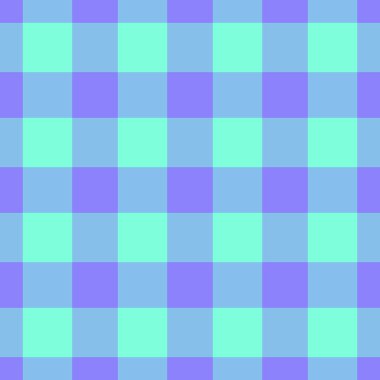 Krallık ekoseli kumaşı, paçavra vektörü dikişsiz tartan. Cyan ve indigo renk paletinde dükkan tekstil arkaplan deseni.