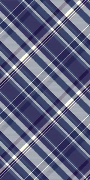 İpeksi tekstil kontrol vektörü, çivit desenli ekose kumaş. Katmansız desenli arka plan kumaşı mavi ve fildişi renk paleti ile.