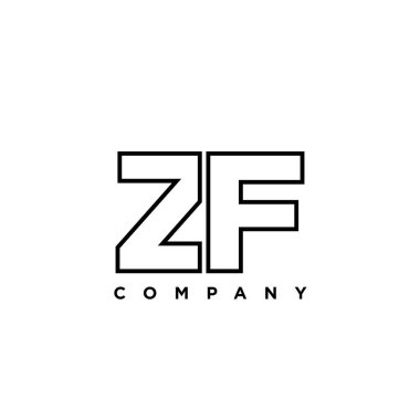 Moda harfi Z ve F, ZF logo tasarım şablonu. Şirket kimliği için asgari monogram tabanlı logotype.