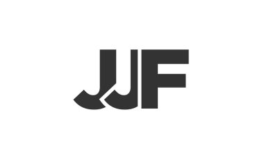 JJF logo tasarım şablonu güçlü ve modern kalın metinlerle. Basit ve minimal tipografi içeren ilk tabanlı vektör logosu. Modayı takip eden şirket kimliği markalar için ideal..