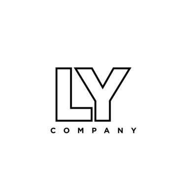 Moda harfi L ve Y, LY logo tasarım şablonu. Şirket kimliği için asgari monogram tabanlı logotype.