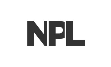NPL logo tasarım şablonu güçlü ve modern kalın metin ile. Basit ve minimal tipografi içeren ilk tabanlı vektör logosu. Modayı takip eden şirket kimliği markalar için ideal..
