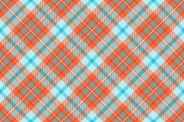 Mercan, deniz mavisi ve bej renginde canlı çapraz ekoseli desen. Tekstil tasarımı, web geçmişi ya da el işi projeleri için mükemmel. Bu neşeli, pürüzsüz doku sıcaklığı ve tarzı çağrıştırıyor..