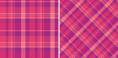 Ekosesiz kumaşın desenli tartan kontrol arkaplanına sahip tekstil vektörü. Tasarım kağıtları için düğün renklerinde ayarlandı.