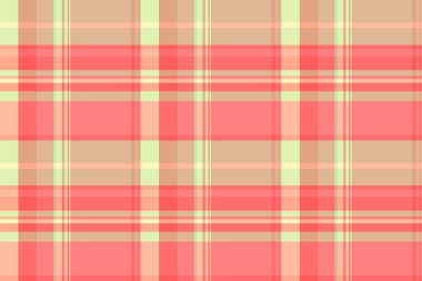 Asgari arkaplan dokusu pürüzsüz, örtülü tartan tekstil deseni. Kumaş ekose vektörünü turuncu ve kırmızı renk paletinde kontrol et.