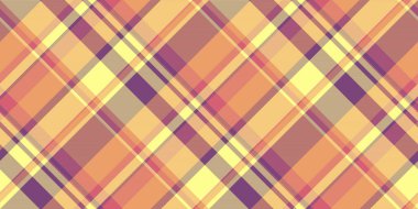 Şükran Günü tartan arka planı pürüzsüz, düzenli vektör tekstil kumaşı. Anne turuncu ve sarı renk paletindeki ekoseli deseni kontrol et.