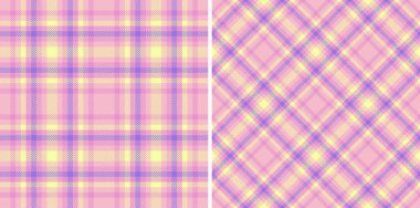 Pastel pembe ve sarı ekose desenler, tekstil tasarımı, moda veya web sitesi geçmişi için mükemmel. Bu yumuşak, ince çekler çok yönlü ve büyüleyici bir estetik sunuyor..