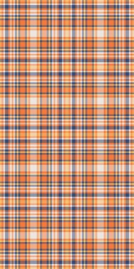 Modaya uygun arka plan vektörü, şablonsuz ekose tartan. Panjabi kumaş deseni turuncu ve mavi renk paletinde.