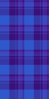 Canlı mavi ve mor ekose desenli. Tekstil tasarımı, web sitesi geçmişi veya moda projeleri için mükemmel.