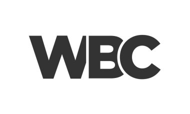 WBC logo tasarım şablonu güçlü ve modern kalın metinlerle. Basit ve minimal tipografi içeren ilk tabanlı vektör logosu. Modayı takip eden şirket kimliği markalar için ideal..