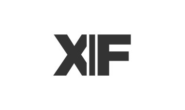 Güçlü ve modern kalın metinli XIF logo tasarım şablonu. Basit ve minimal tipografi içeren ilk tabanlı vektör logosu. Modayı takip eden şirket kimliği markalar için ideal..