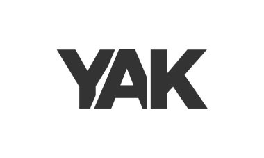 YAK logo tasarım şablonu güçlü ve modern kalın metinlerle. Basit ve minimal tipografi içeren ilk tabanlı vektör logosu. Modayı takip eden şirket kimliği markalar için ideal..