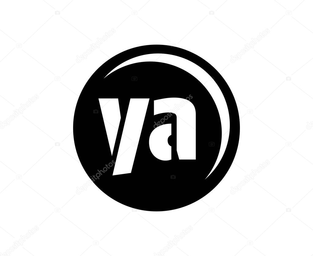YA sport emblem or team logotype. Ball logo with a combination of Initial letter Y and A for balls shop, sports company, training, club badge. Vector illustration.