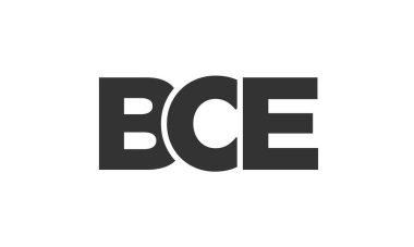 BCE logo tasarım şablonu güçlü ve modern kalın metinlerle. Basit ve minimal tipografi içeren ilk tabanlı vektör logosu. Modayı takip eden şirket kimliği markalar için ideal..