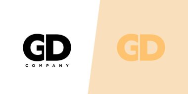 Moda harfi G ve D, GD logo tasarım şablonu. Şirket kimliği için asgari monogram tabanlı logotype.