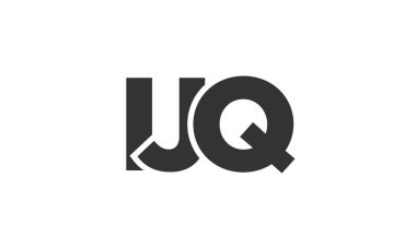 IJQ logo tasarım şablonu güçlü ve modern kalın metinlerle. Basit ve minimal tipografi içeren ilk tabanlı vektör logosu. Modayı takip eden şirket kimliği markalar için ideal..