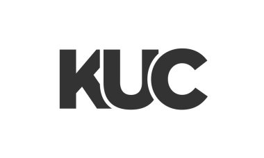 KUC logo tasarım şablonu güçlü ve modern kalın metin ile. Basit ve minimal tipografi içeren ilk tabanlı vektör logosu. Modayı takip eden şirket kimliği markalar için ideal..